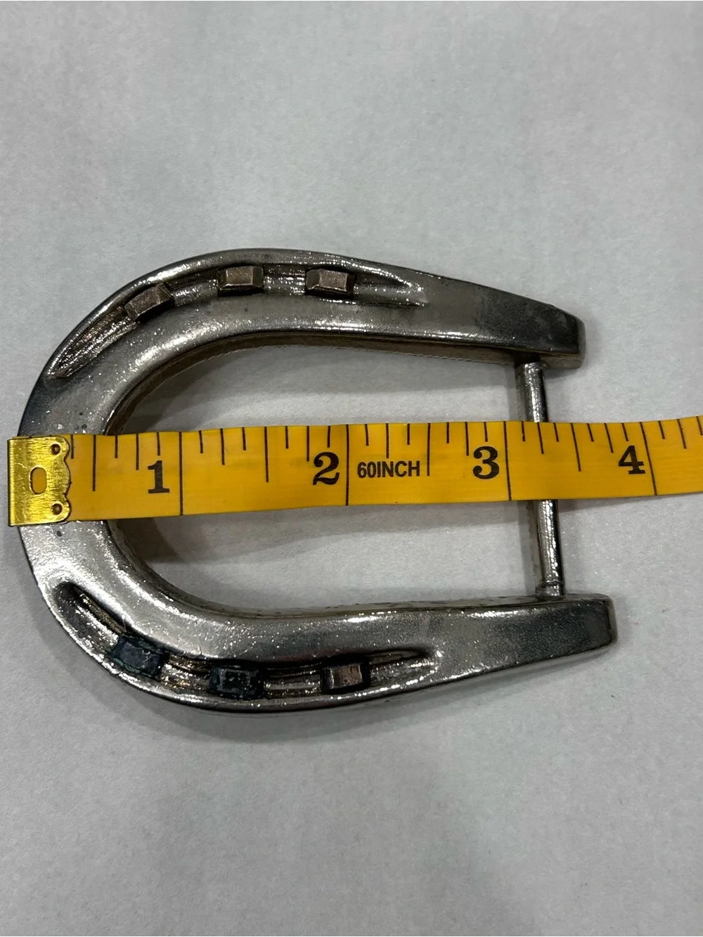 Vtg Lucky Horseshoe Western Cowboy Belt Buckle fits 1 3/8